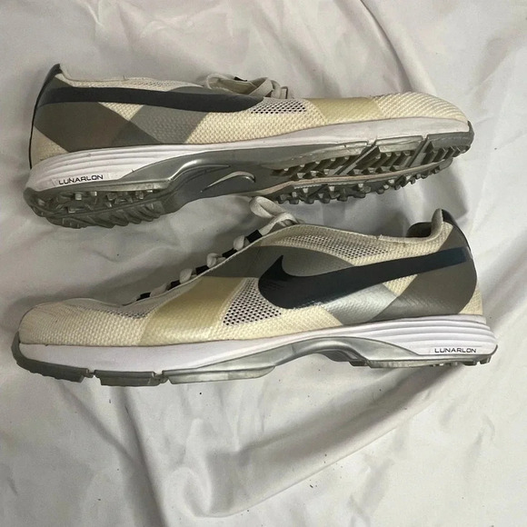 Nike Shoes Mens Sz 8 Hyperfuse 9 Golf Cleats Sneakers 483325-100 Yellow Lace Up - Picture 8 of 11